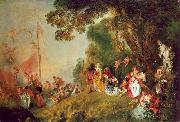 WATTEAU, Antoine Pilgrimage to Cythera1 oil on canvas